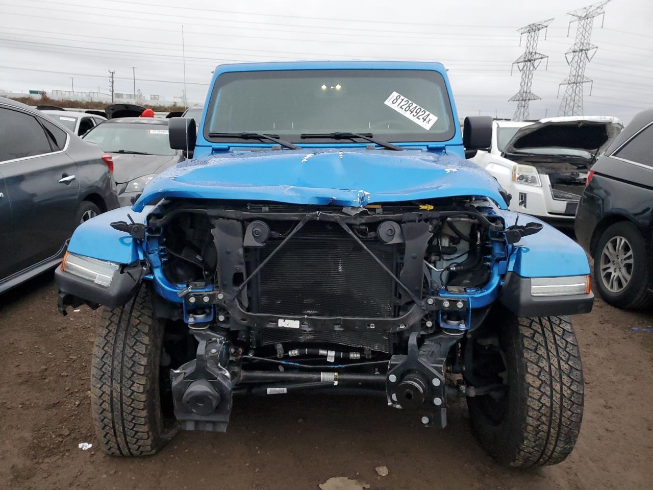 2021 Jeep Wrangler VIN 1C4HJXEN0MW717594 Copart auction photo, front end damage thumbnail 5