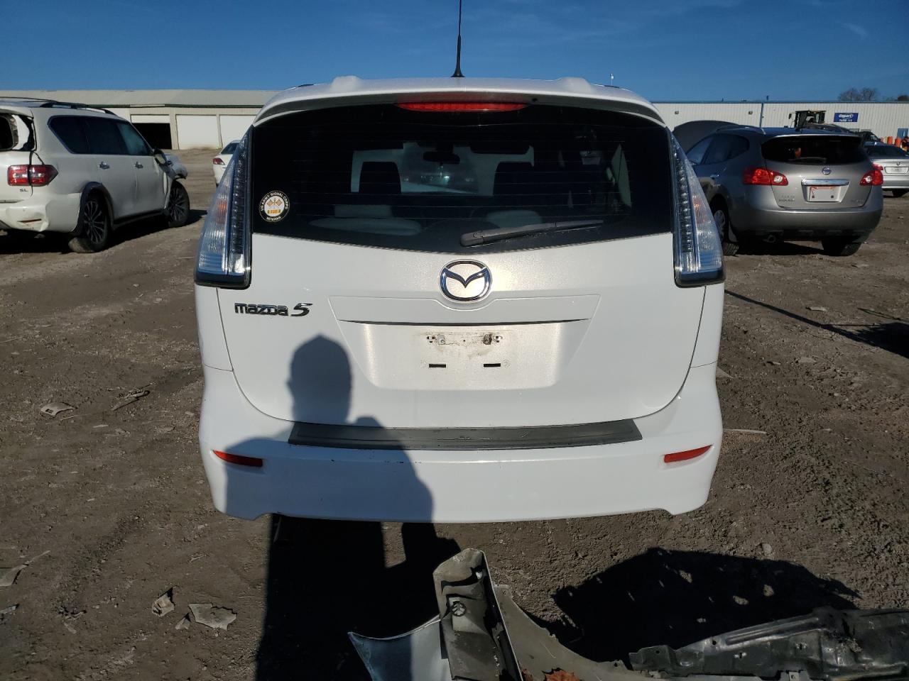 2008 Mazda 5 VIN JM1CR293X80314181 Copart auction photo, front end / side damage thumbnail 6