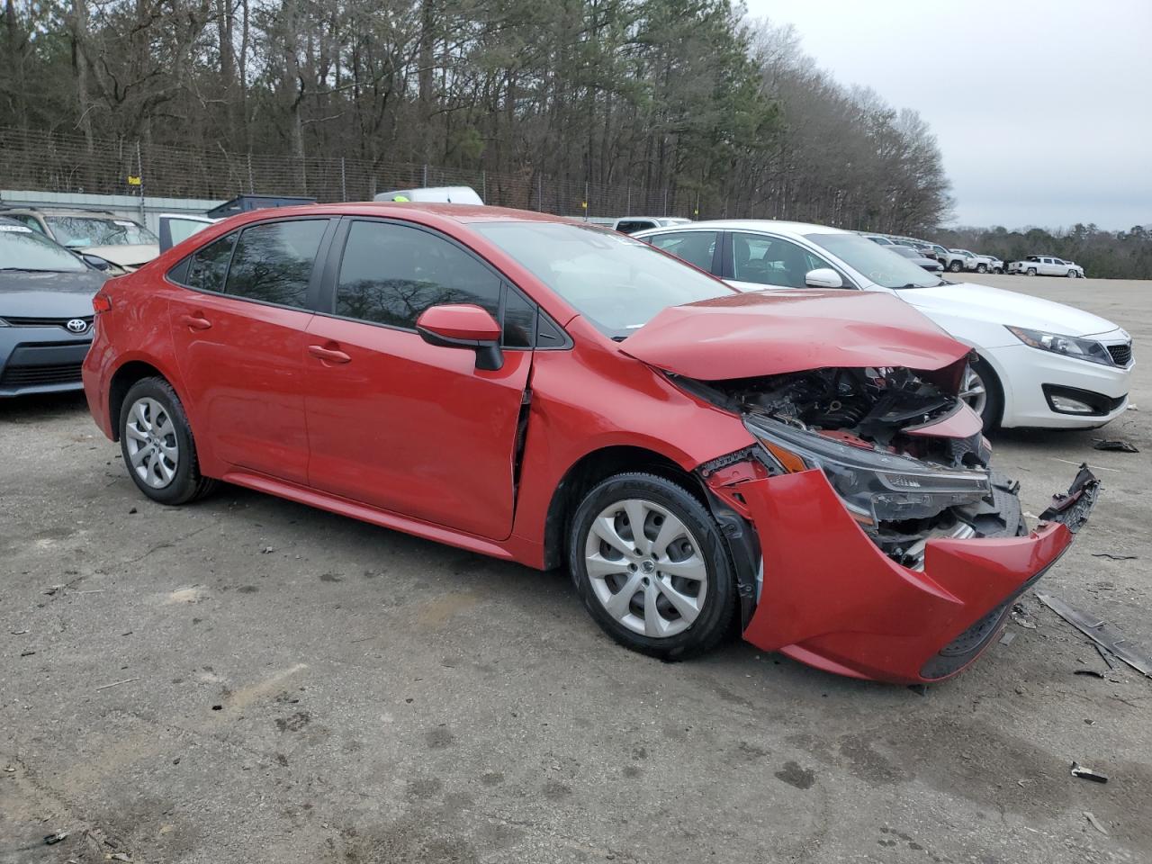 2020 Toyota Corolla VIN JTDEPRAE5LJ020307 Copart auction photo, front end / side damage thumbnail 4