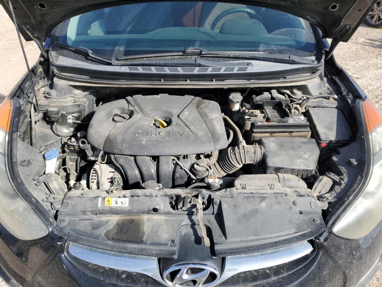2013 Hyundai Elantra VIN 5NPDH4AEXDH367721 Copart auction photo, side / front end damage thumbnail 11