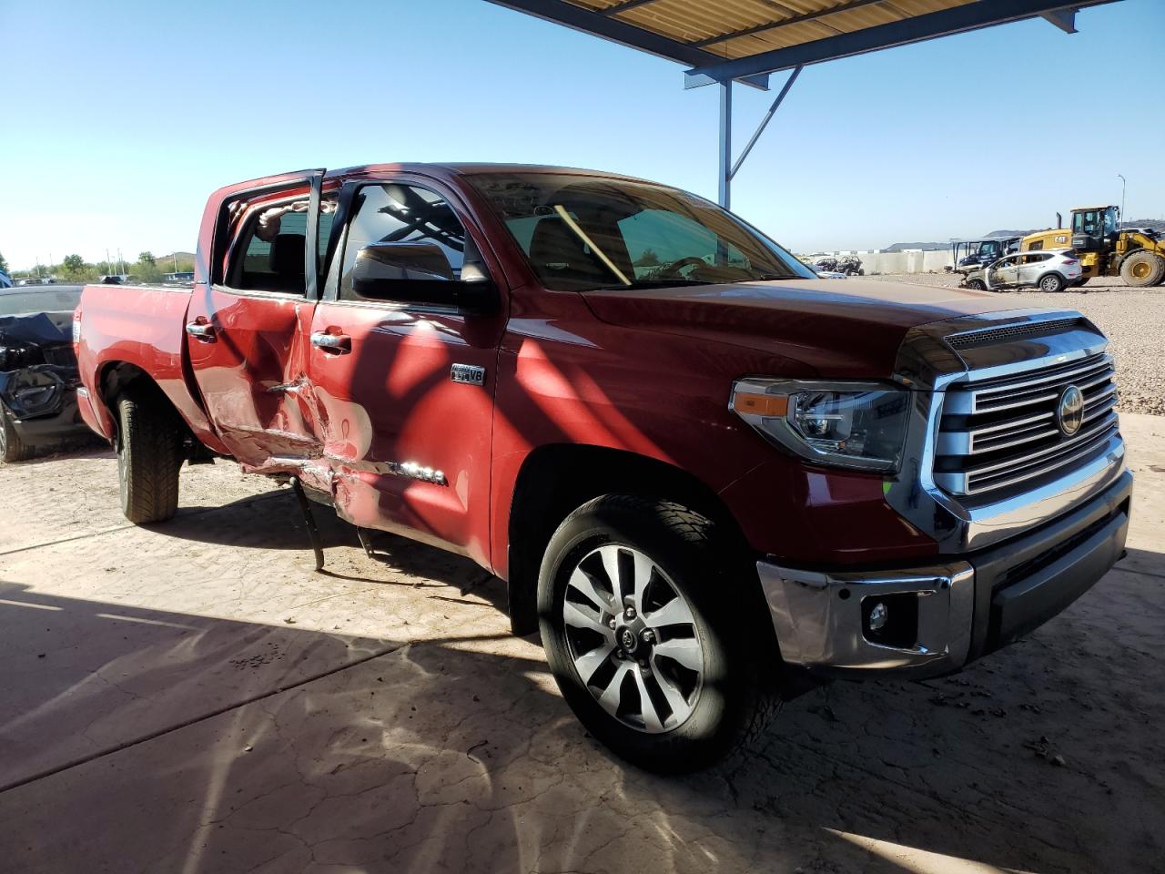 2021 Toyota Tundra VIN 5TFHY5F16MX014717 Copart auction photo, side / rear end damage thumbnail 4