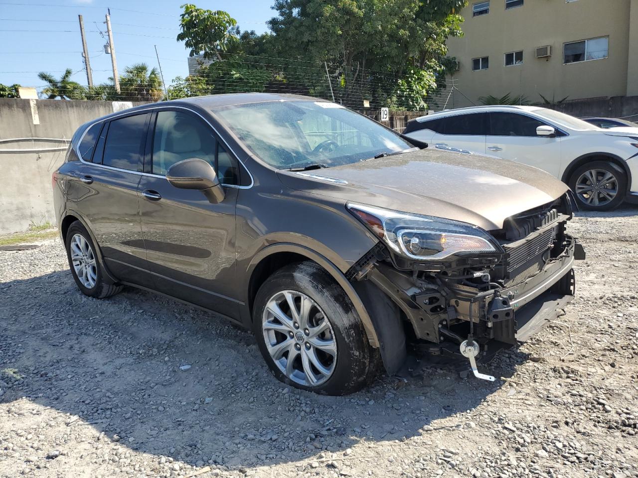 2019 Buick Envision VIN LRBFXBSAXKD009077 Copart auction photo, front end / undercarriage damage thumbnail 4