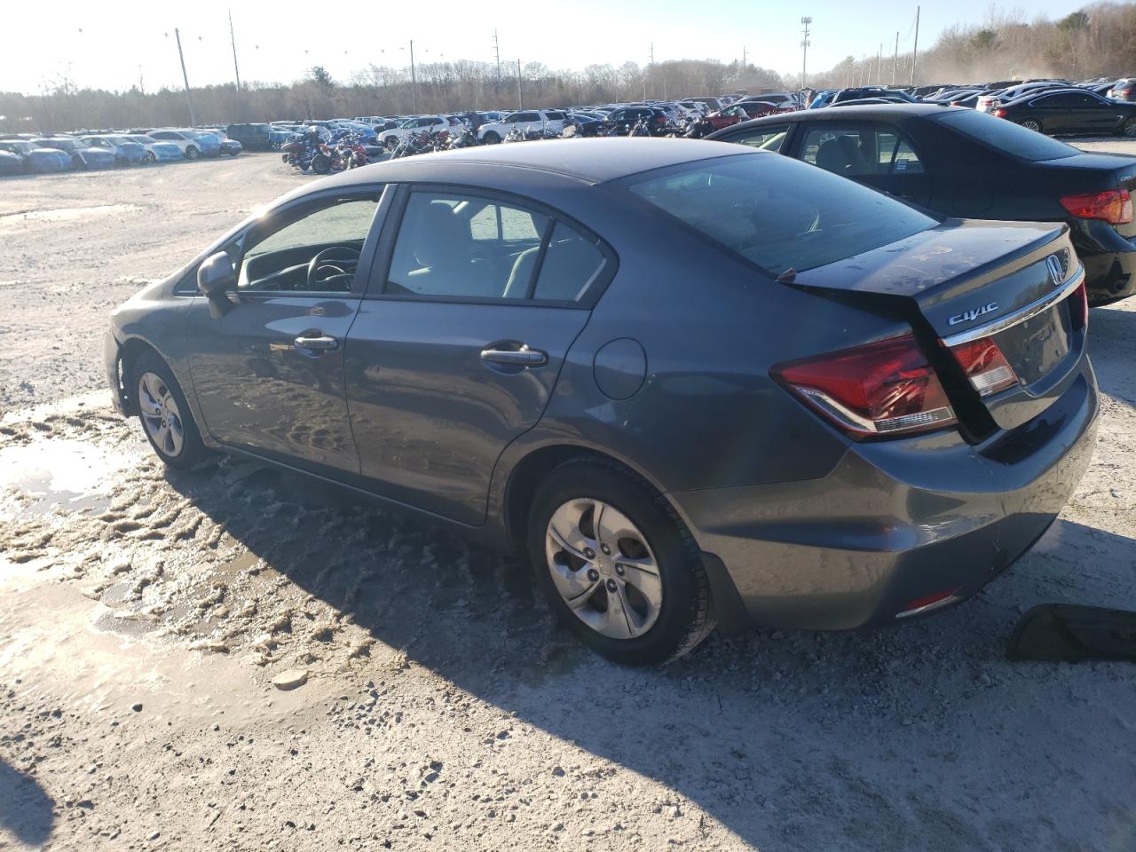 2013 Honda Civic VIN 19XFB2F57DE215374 Copart auction photo, front end / side damage thumbnail 2