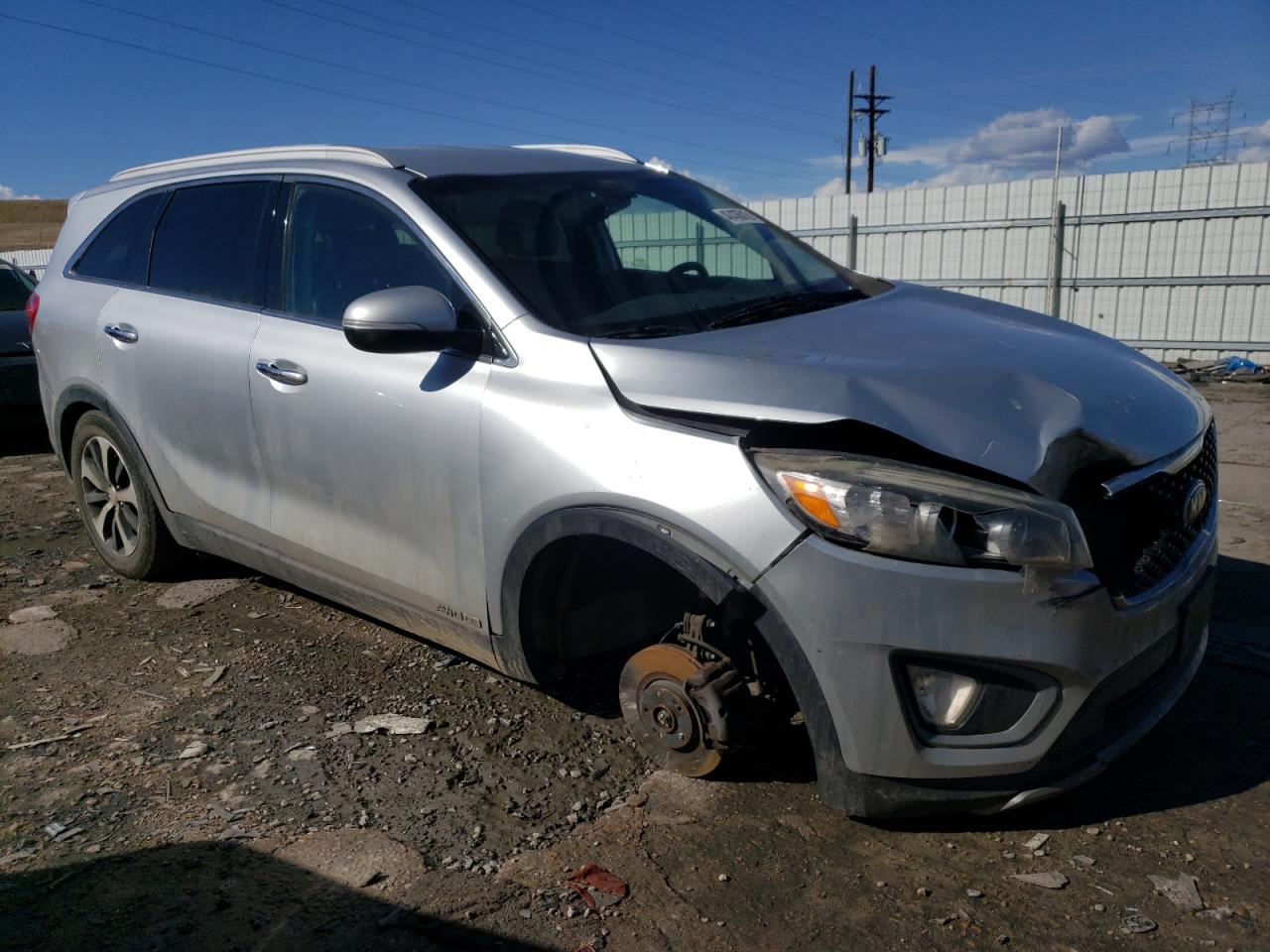 2017 KIA Sorento VIN 5XYPHDA57HG225594 Copart auction photo, front end / hail damage thumbnail 4