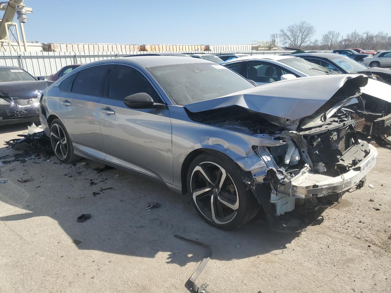 2021 Honda Accord VIN 1HGCV1F36MA014072 Copart auction photo, front end / rear end damage thumbnail 4