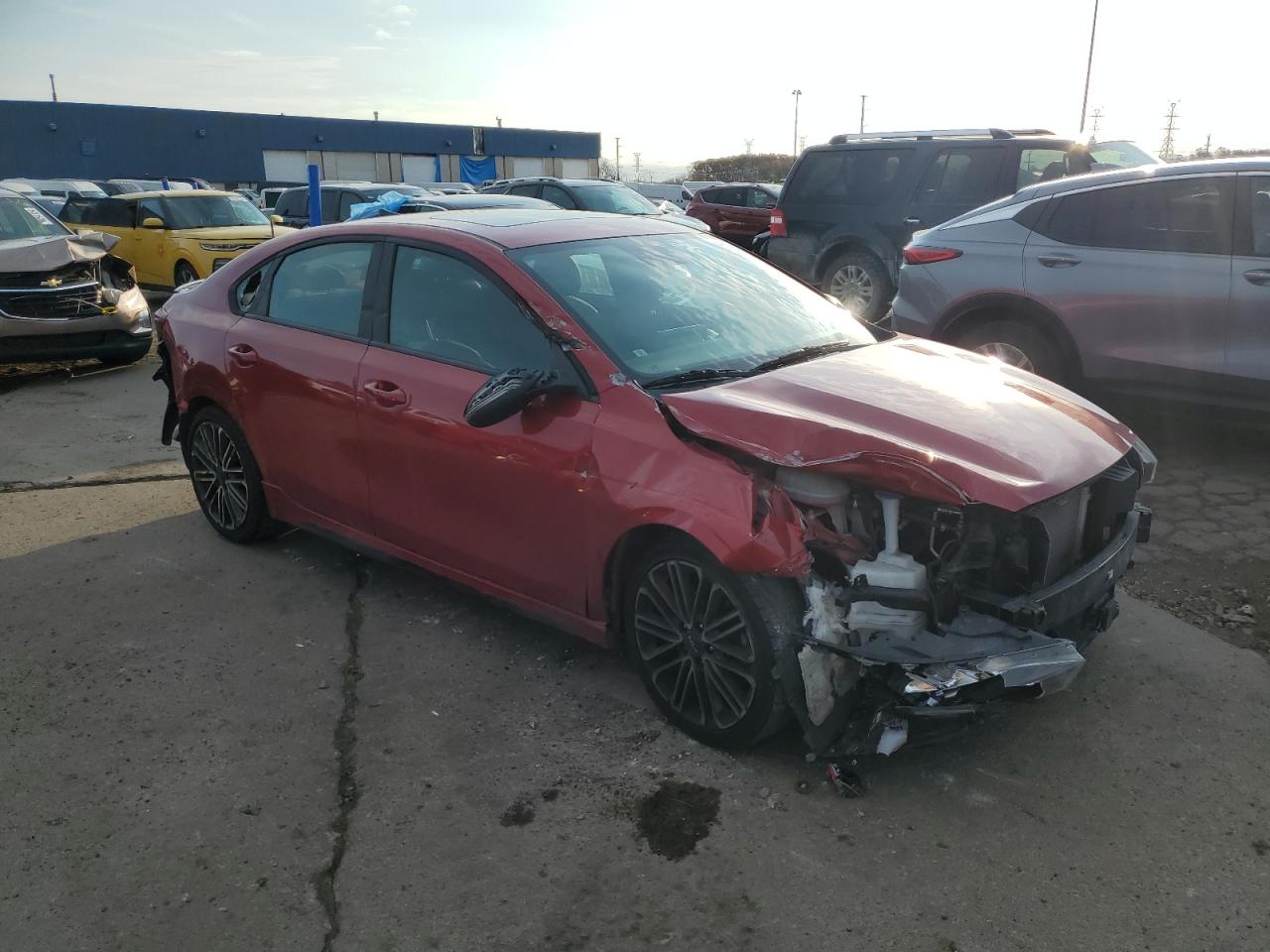 2023 KIA Forte VIN 3KPF44AC0PE514320 Copart auction photo, all over damage thumbnail 4