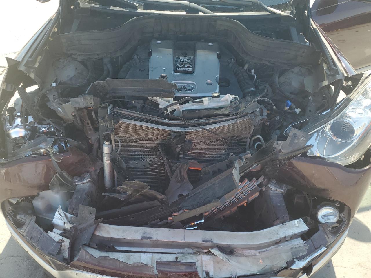 2016 Infiniti QX50 VIN JN1BJ0RR7GM267911 Copart auction photo, rear end / front end damage thumbnail 12
