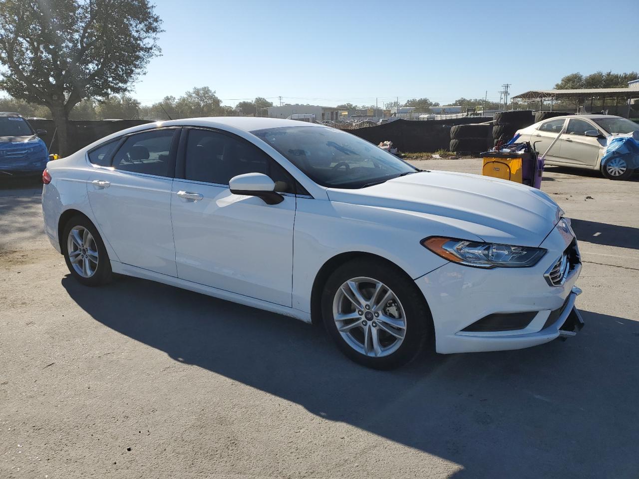 2018 Ford Fusion VIN 3FA6P0H72JR177194 Copart auction photo, front end / side damage thumbnail 4