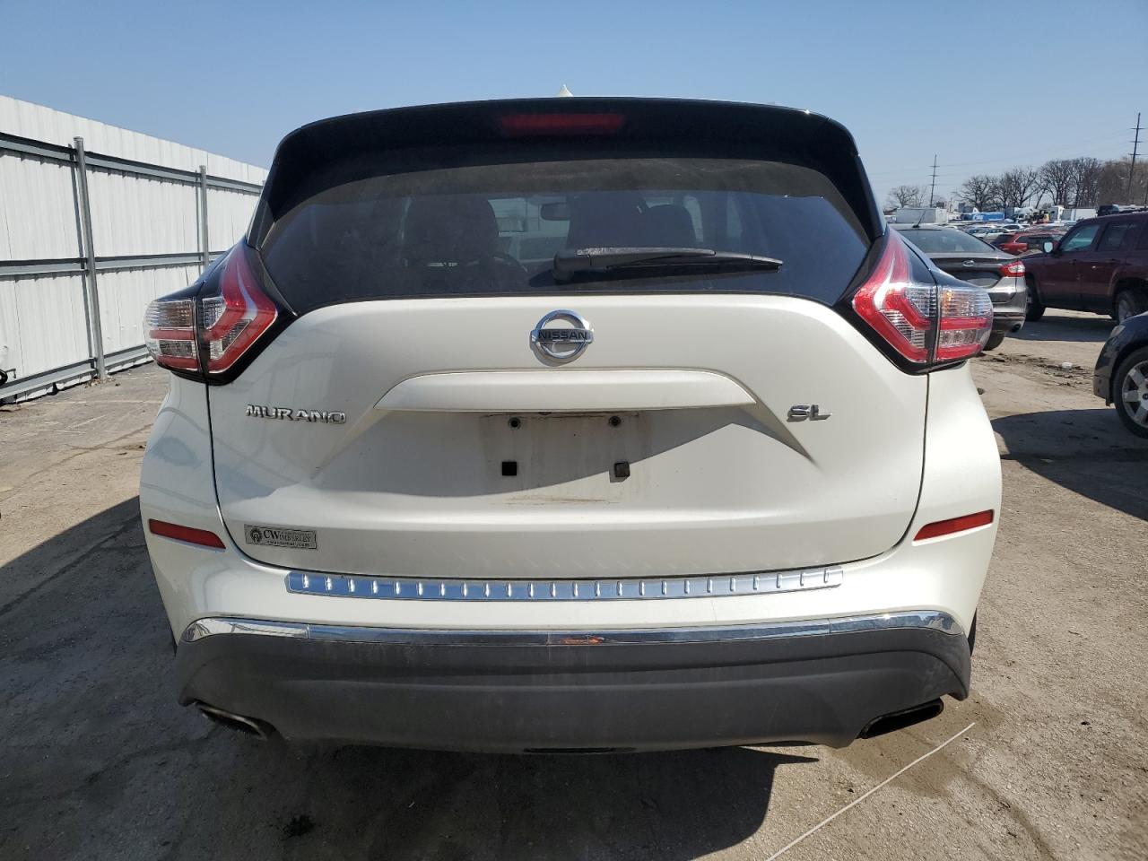 2015 Nissan Murano VIN 5N1AZ2MG3FN230569 Copart auction photo, front end / side damage thumbnail 6