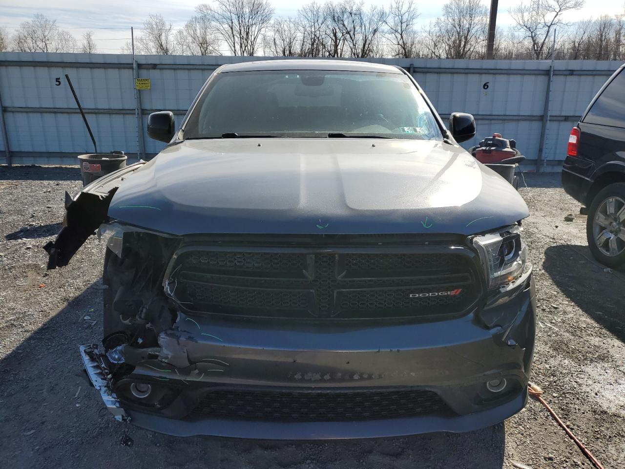 2015 Dodge Durango VIN 1C4RDJAG3FC101621 Copart auction photo, front end / side damage thumbnail 5