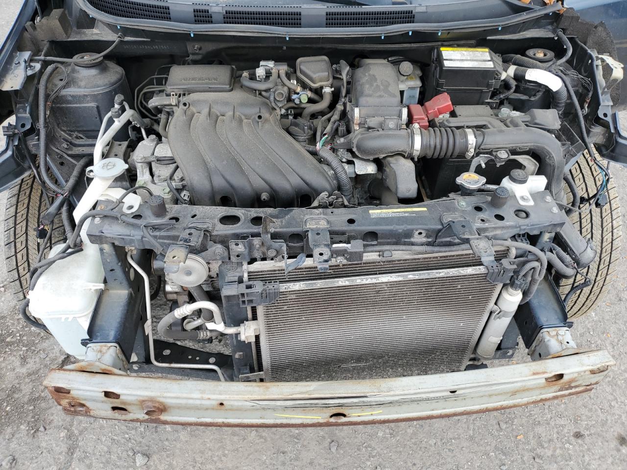 2017 Nissan Versa VIN 3N1CN7AP8HL887545 Copart auction photo, front end / side damage thumbnail 11