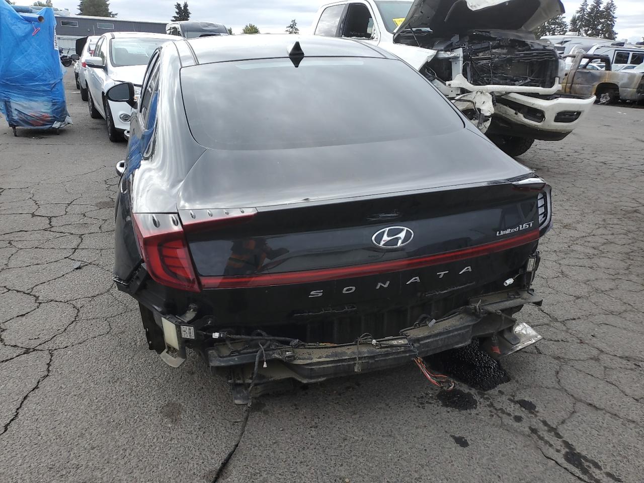 2022 Hyundai Sonata VIN KMHL34J2XNA232355 Copart auction photo, rear end / all over damage thumbnail 6