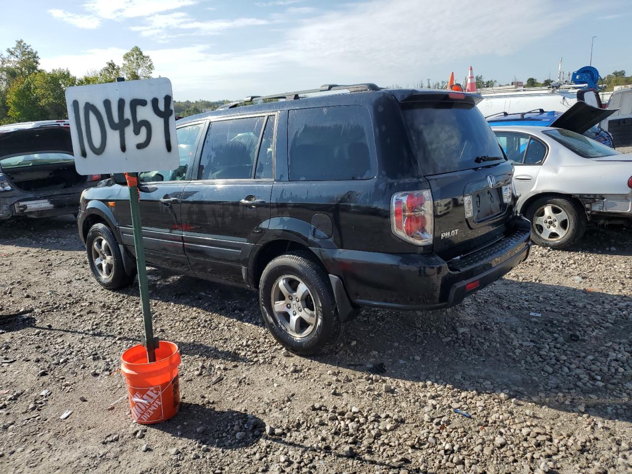 2008 Honda Pilot VIN 5FNYF18528B017158 Copart auction photo, front end / rear end damage thumbnail 2
