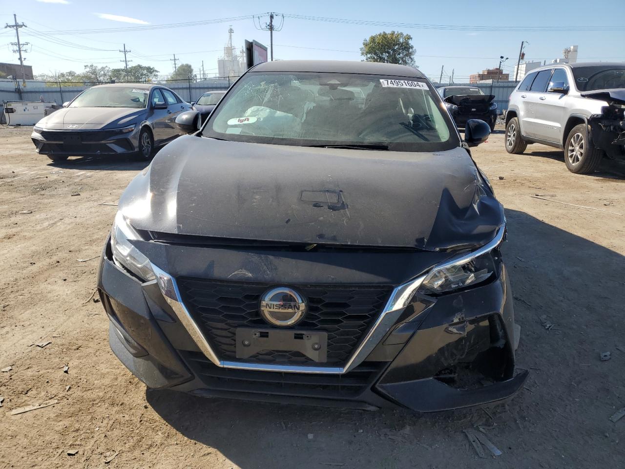 2020 Nissan Sentra VIN 3N1AB8BV0LY291635 Copart auction photo, front end / side damage thumbnail 5