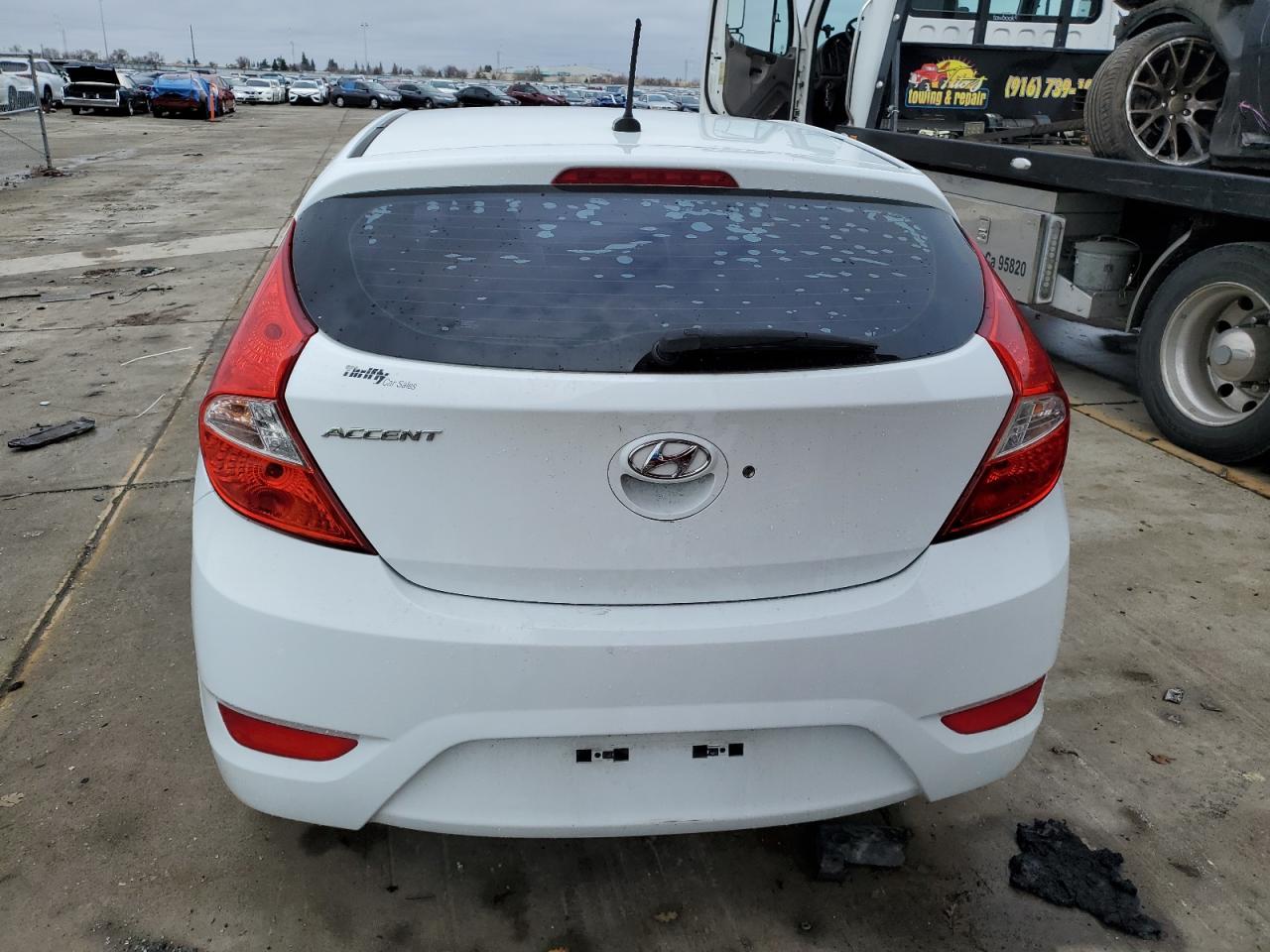 2016 Hyundai Accent VIN KMHCT5AE4GU242199 Copart auction photo, front end / side damage thumbnail 6