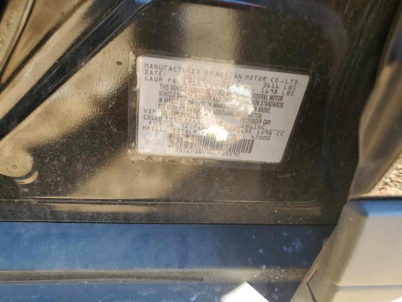 2020 Nissan Kicks VIN 3N1CP5BVXLL525592 Copart auction photo, minor dent/scratches damage thumbnail 13