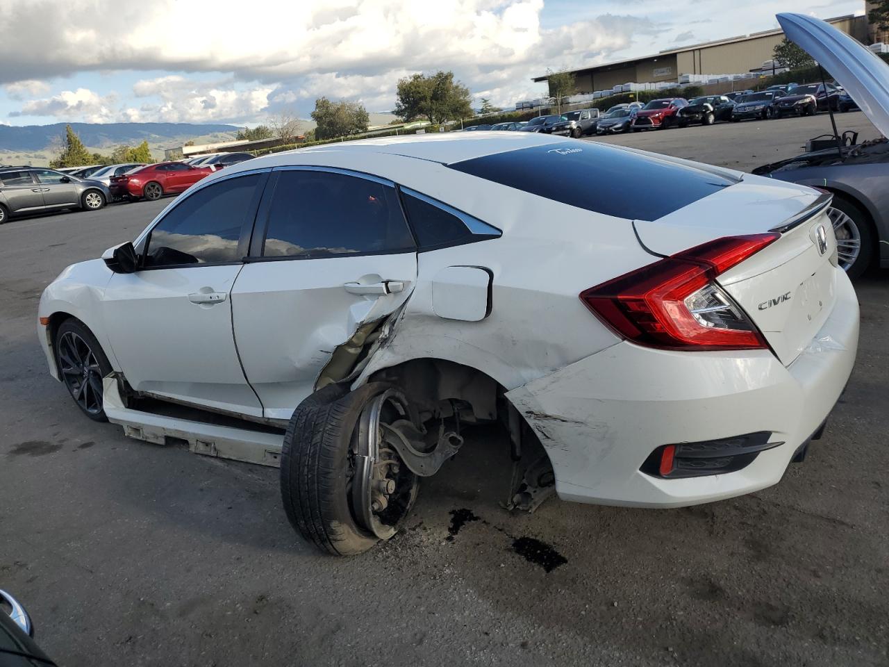 2021 Honda Civic VIN 2HGFC2F80MH507204 Copart auction photo, side / undercarriage damage thumbnail 2
