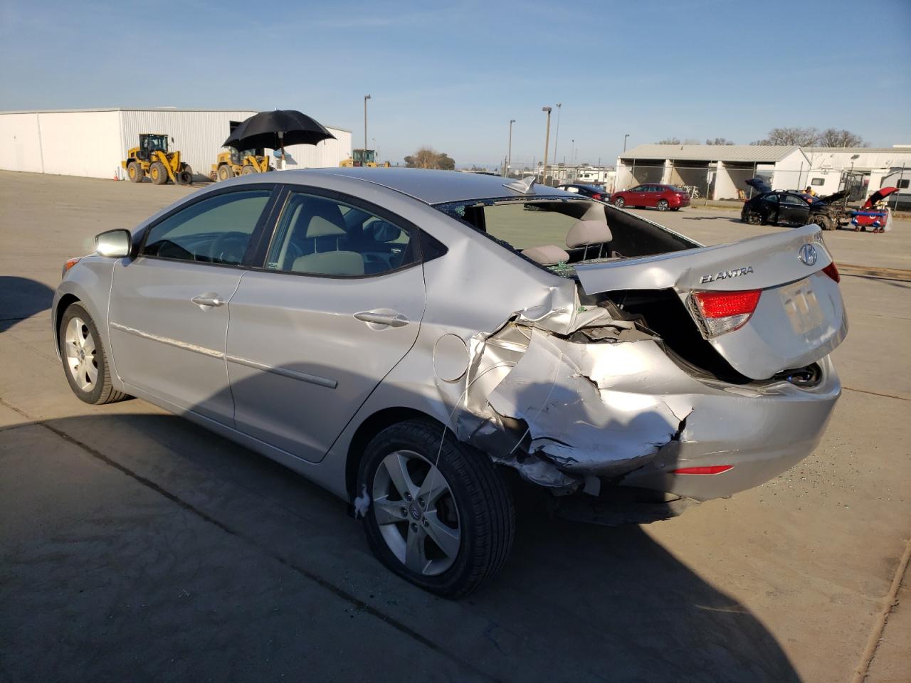 2013 Hyundai Elantra VIN KMHDH4AE6DU983661 Copart auction photo, rear end damage thumbnail 2
