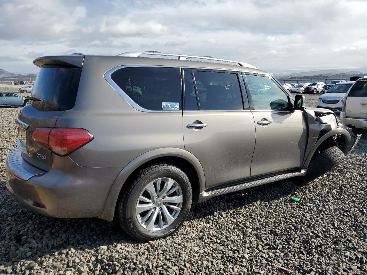 2017 Infiniti QX80 VIN JN8AZ2NC3H9431145 Copart auction photo, front end damage thumbnail 3