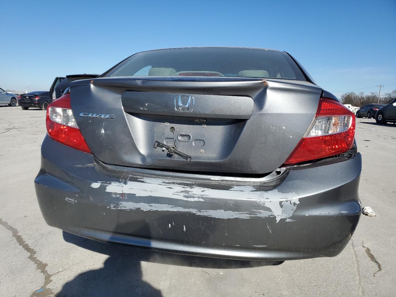 2012 Honda Civic VIN 19XFB2F53CE331668 Copart auction photo, rear end damage thumbnail 6