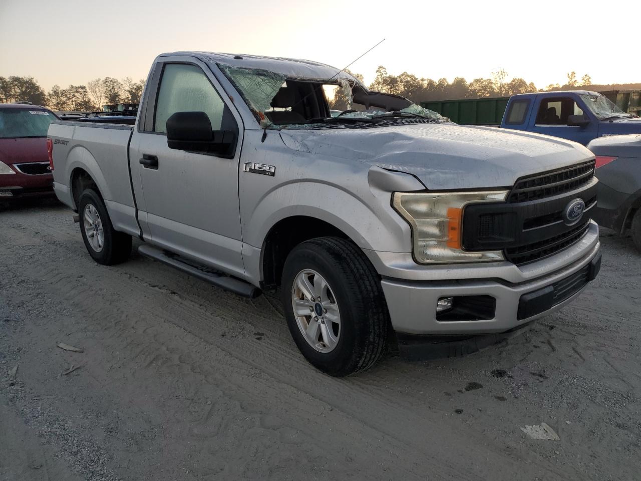 2018 Ford F-150 VIN 1FTMF1CB8JKD12155 Copart auction photo, top/roof damage thumbnail 4