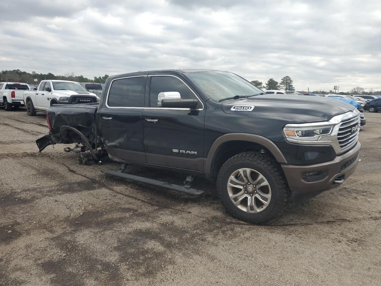 2020 RAM 1500 VIN 1C6SRFKT5LN393744 Copart auction photo, rear end / side damage thumbnail 4