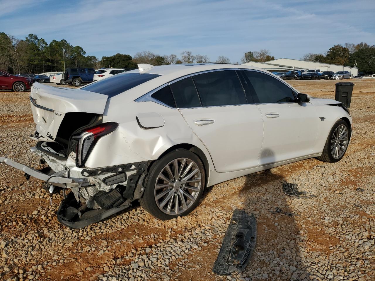 2021 Cadillac CT5 VIN 1G6DN5RK2M0125904 Copart auction photo, rear end / front end damage thumbnail 3