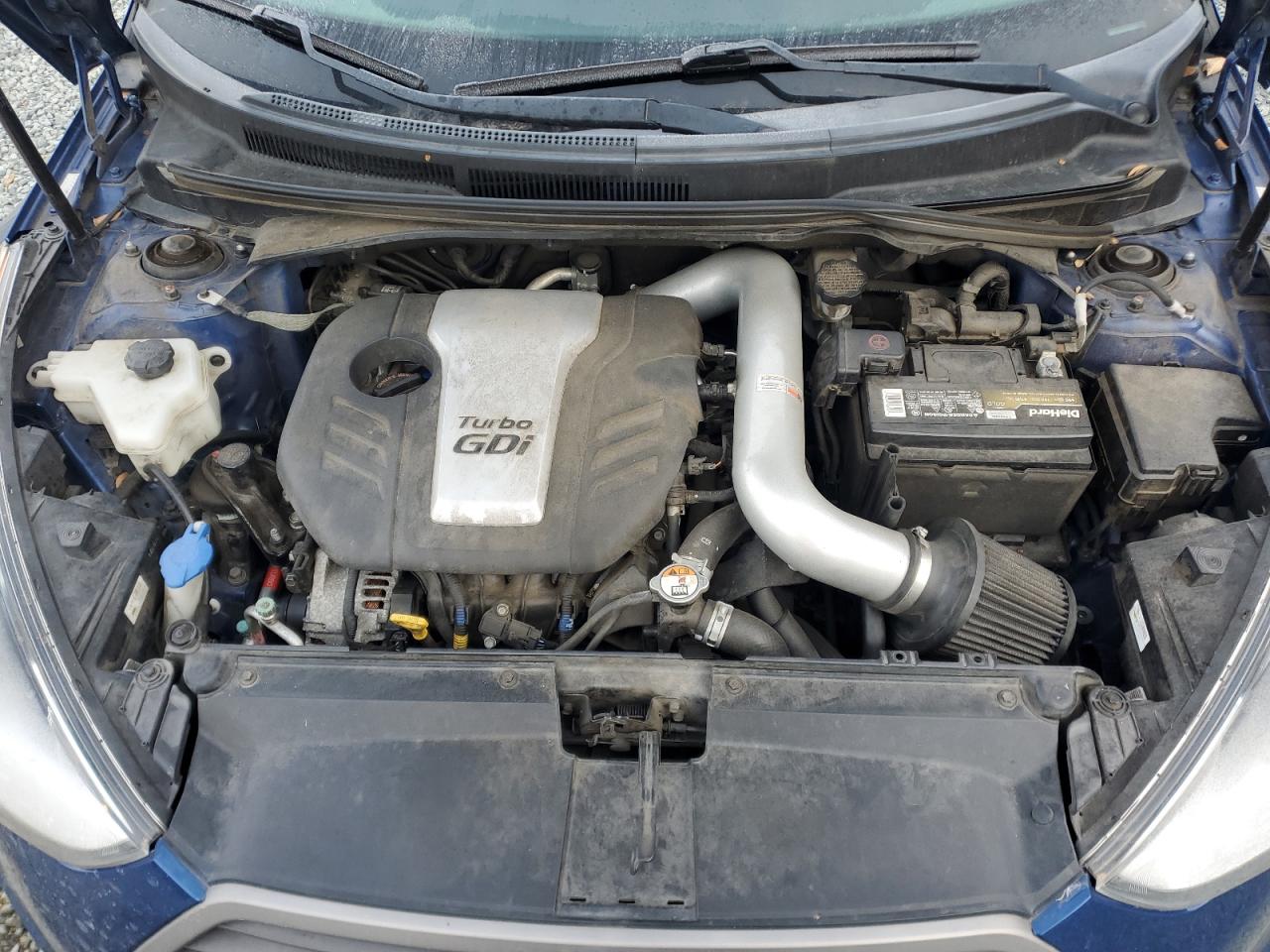 2017 Hyundai Veloster VIN KMHTC6AE8HU308874 Copart auction photo, rear end damage thumbnail 11