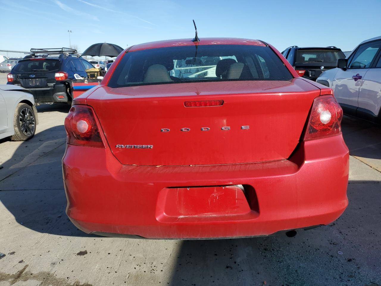 2012 Dodge Avenger VIN 1C3CDZAB7CN285863 Copart auction photo, front end / rear end damage thumbnail 6
