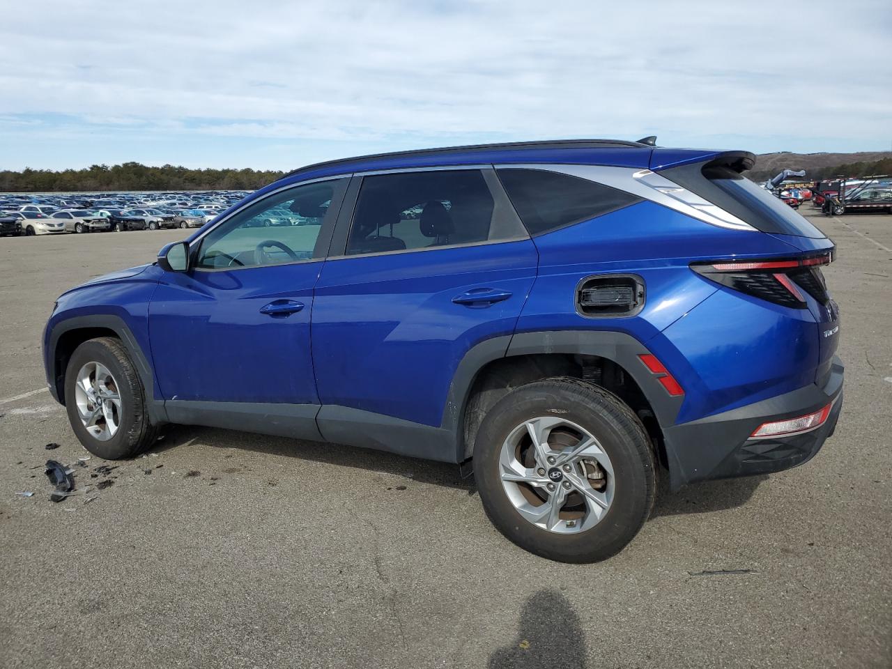 2022 Hyundai Tucson VIN 5NMJBCAE3NH044849 Copart auction photo, front end / side damage thumbnail 2