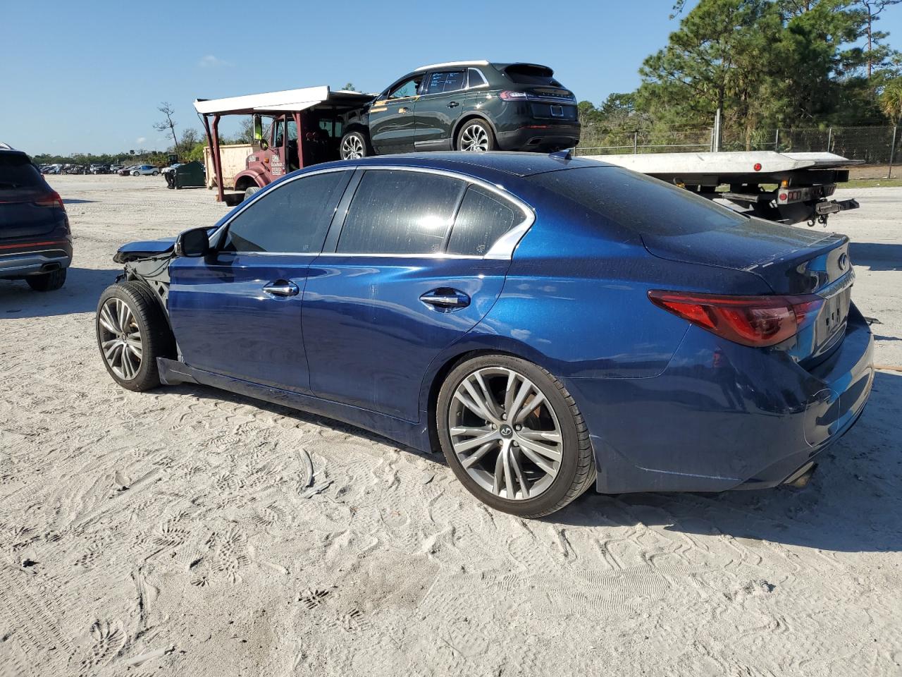 2018 Infiniti Q50 VIN JN1EV7AP5JM591208 Copart auction photo, front end / minor dent/scratches damage thumbnail 2
