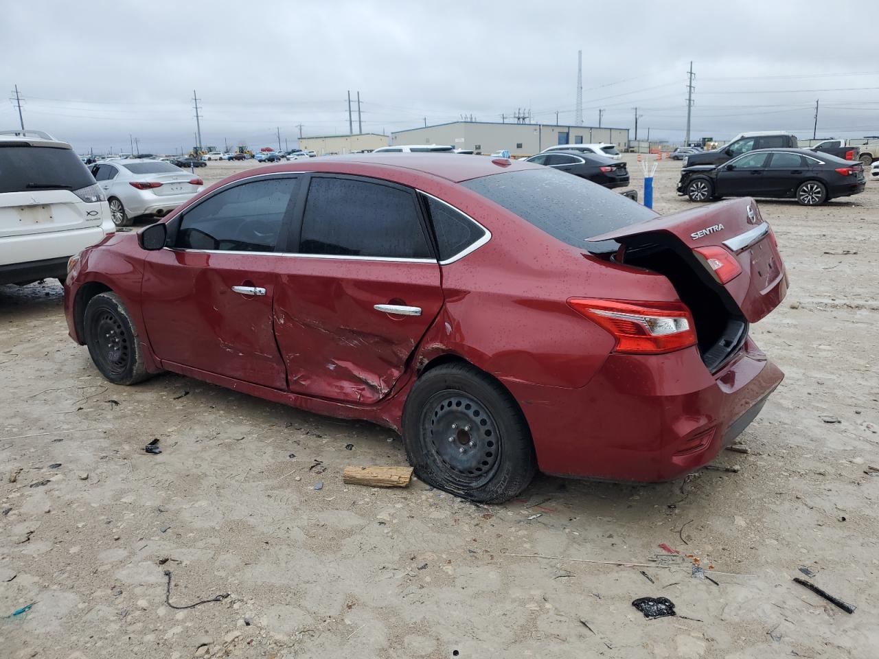 2016 Nissan Sentra VIN 3N1AB7AP0GL681005 Copart auction photo, side / rear end damage thumbnail 2