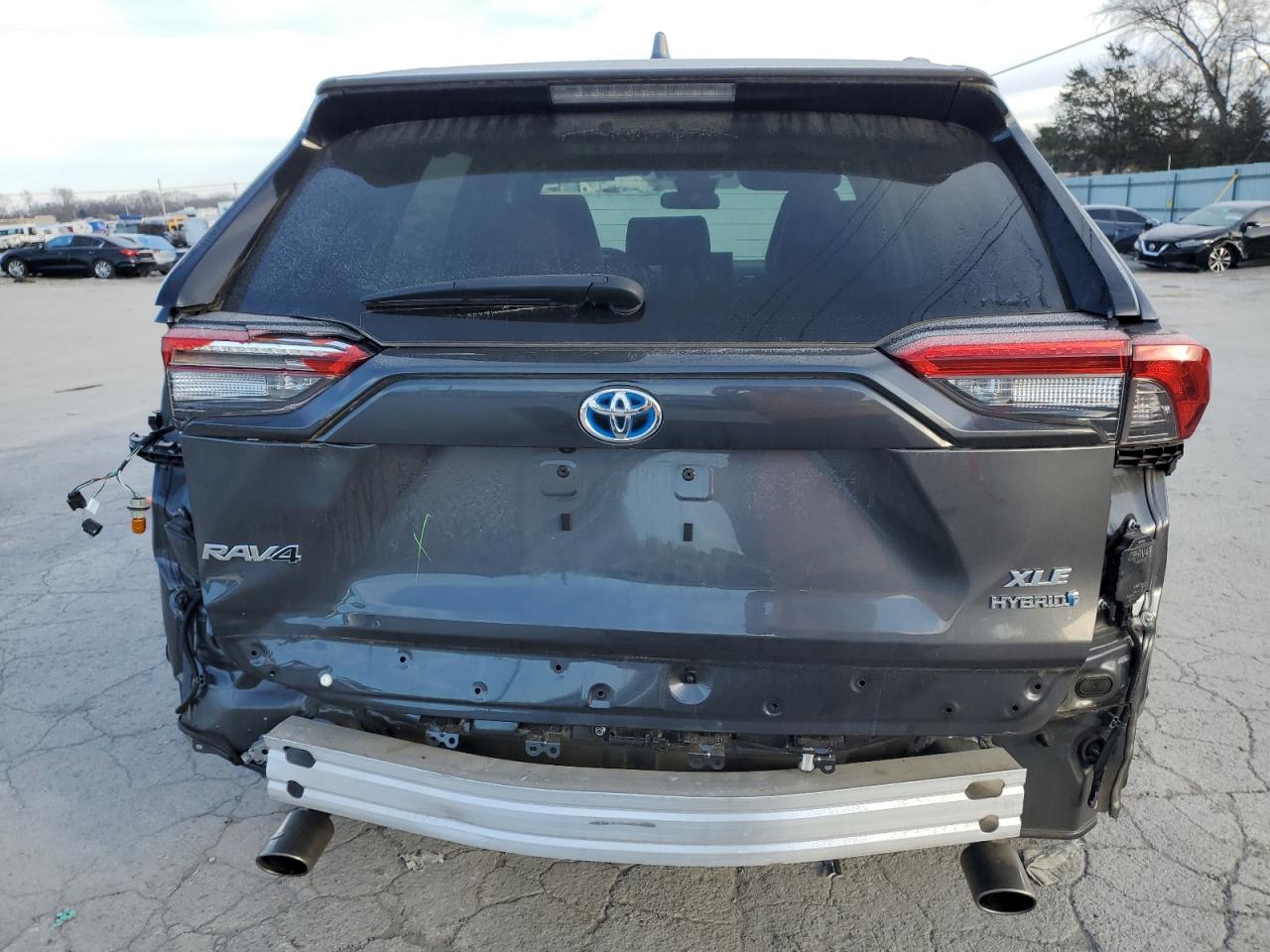 2021 Toyota RAV 4 VIN 4T3B6RFV1MU064449 Copart auction photo, rear end / rejected repair damage thumbnail 6