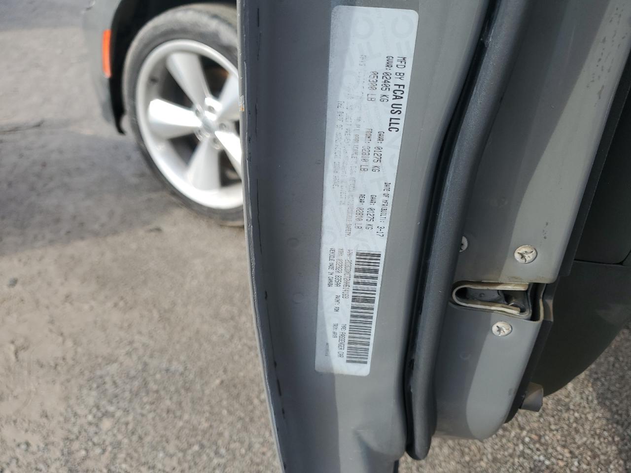 2017 Dodge Charger VIN 2C3CDXCT2HH614169 Copart auction photo, burn damage thumbnail 12
