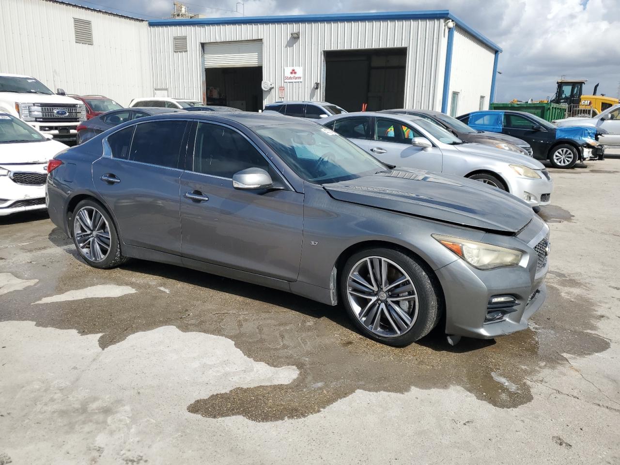 2014 Infiniti Q50 VIN JN1BV7APXEM690955 Copart auction photo, water/flood damage thumbnail 4