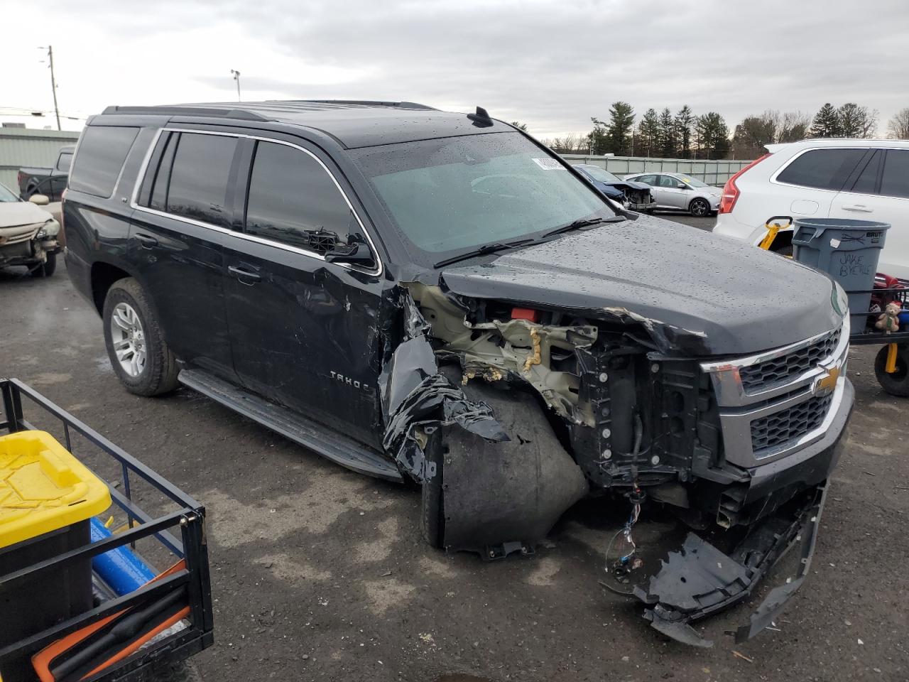2018 Chevrolet Tahoe VIN 1GNSKBKC8JR358649 Copart auction photo, front end / undercarriage damage thumbnail 4