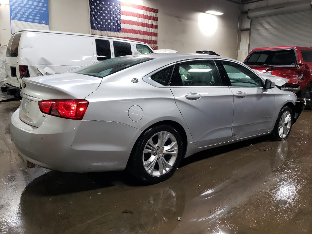 2014 Chevrolet Impala VIN 2G1125S35E9281429 Copart auction photo, front end / side damage thumbnail 3