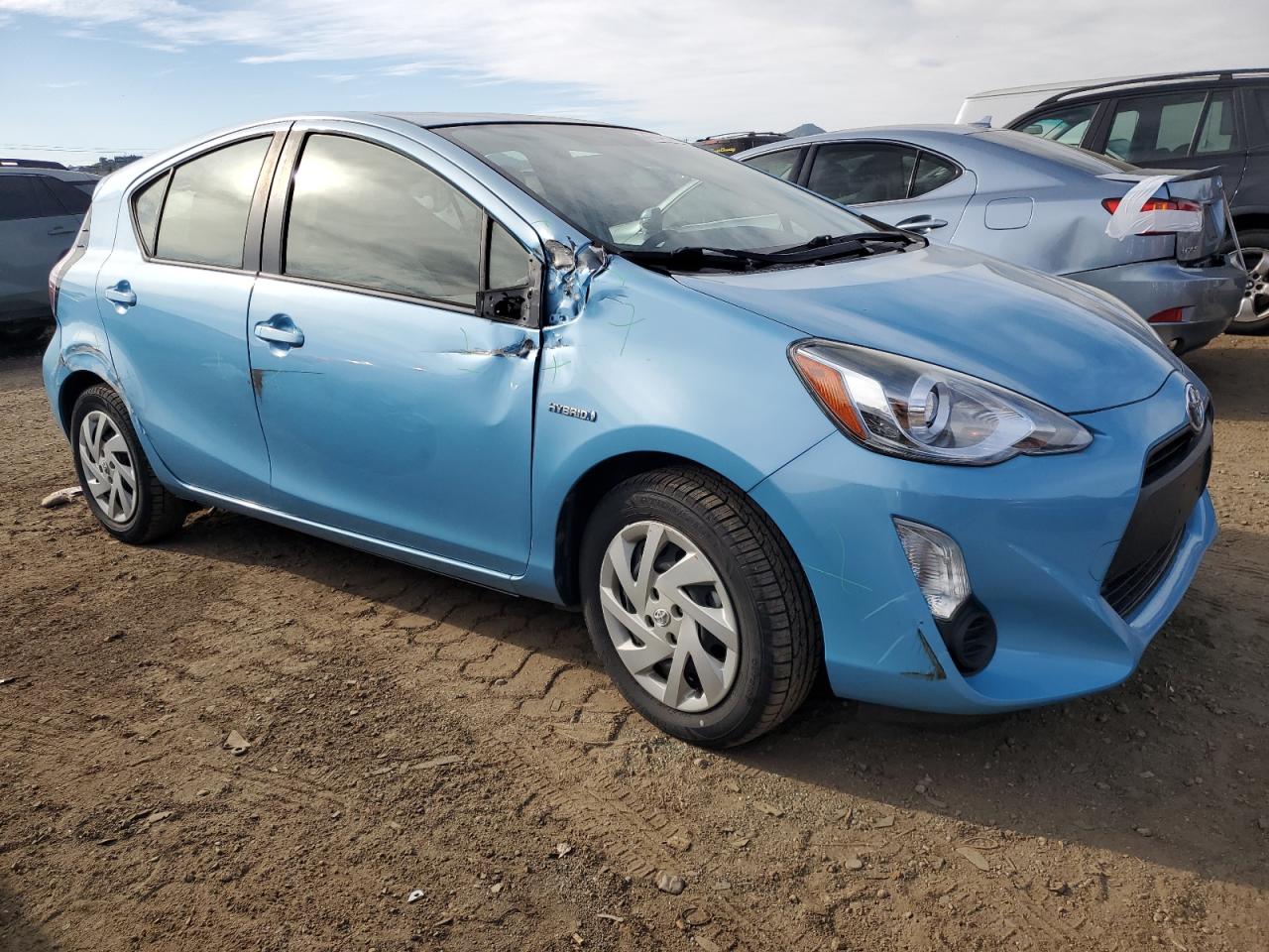 2015 Toyota Prius VIN JTDKDTB3XF1097068 Copart auction photo, side / rear end damage thumbnail 4