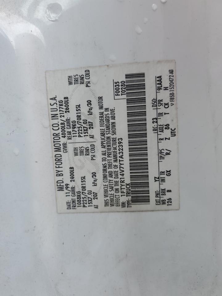 2000 Ford Ranger VIN 1FTYR14V7YTA32393 Copart auction photo, all over damage thumbnail 12