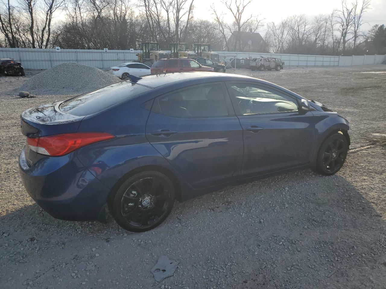 2013 Hyundai Elantra VIN KMHDH4AE8DU709703 Copart auction photo, front end / side damage thumbnail 3