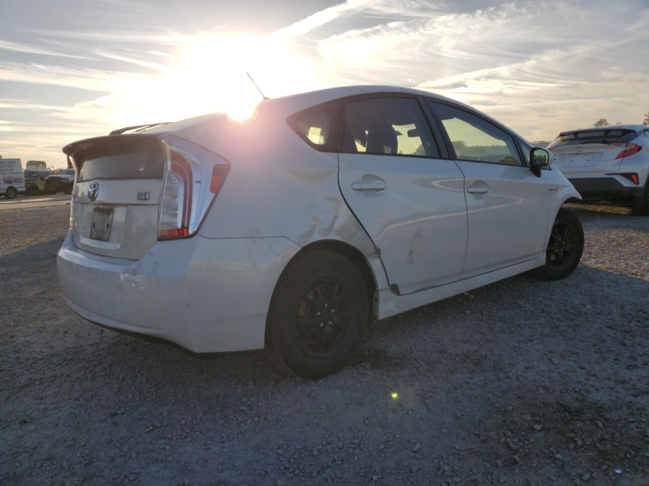 2012 Toyota Prius VIN JTDKN3DU1C1527097 Copart auction photo, front end / side damage thumbnail 3