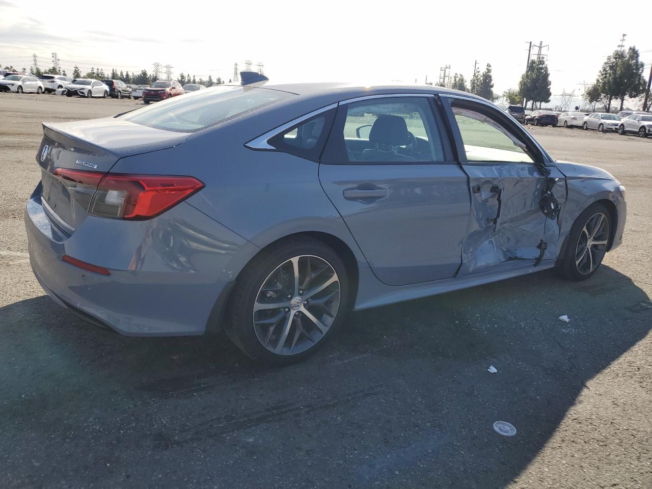 2022 Honda Civic VIN 2HGFE1F97NH325661 Copart auction photo, side damage thumbnail 3