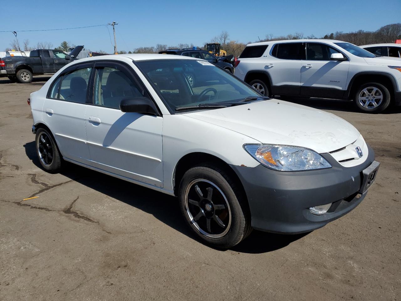 2005 Honda Civic VIN 2HGES16575H511055 Copart auction photo, side / rear end damage thumbnail 4