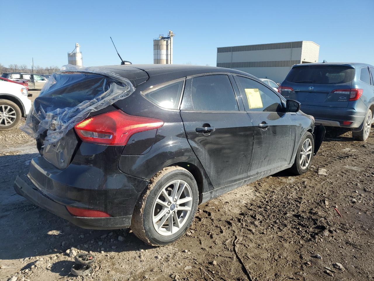 2018 Ford Focus VIN 1FADP3K25JL267153 Copart auction photo, front end / rear end damage thumbnail 3