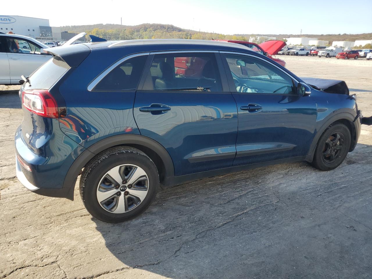 2017 KIA Niro VIN KNDCC3LC2H5090438 Copart auction photo, front end / side damage thumbnail 3