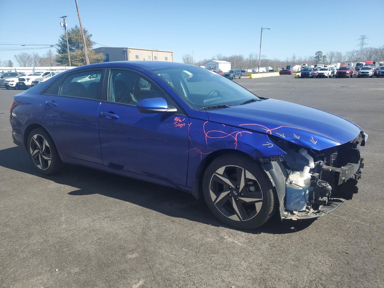 2023 Hyundai Elantra VIN KMHLS4AG3PU473111 Copart auction photo, front end damage thumbnail 4