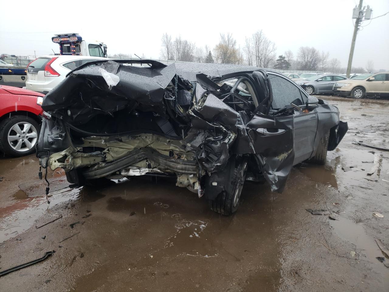 2017 Ford Fusion VIN 3FA6P0HD4HR142964 Copart auction photo, front end / rear end damage thumbnail 4