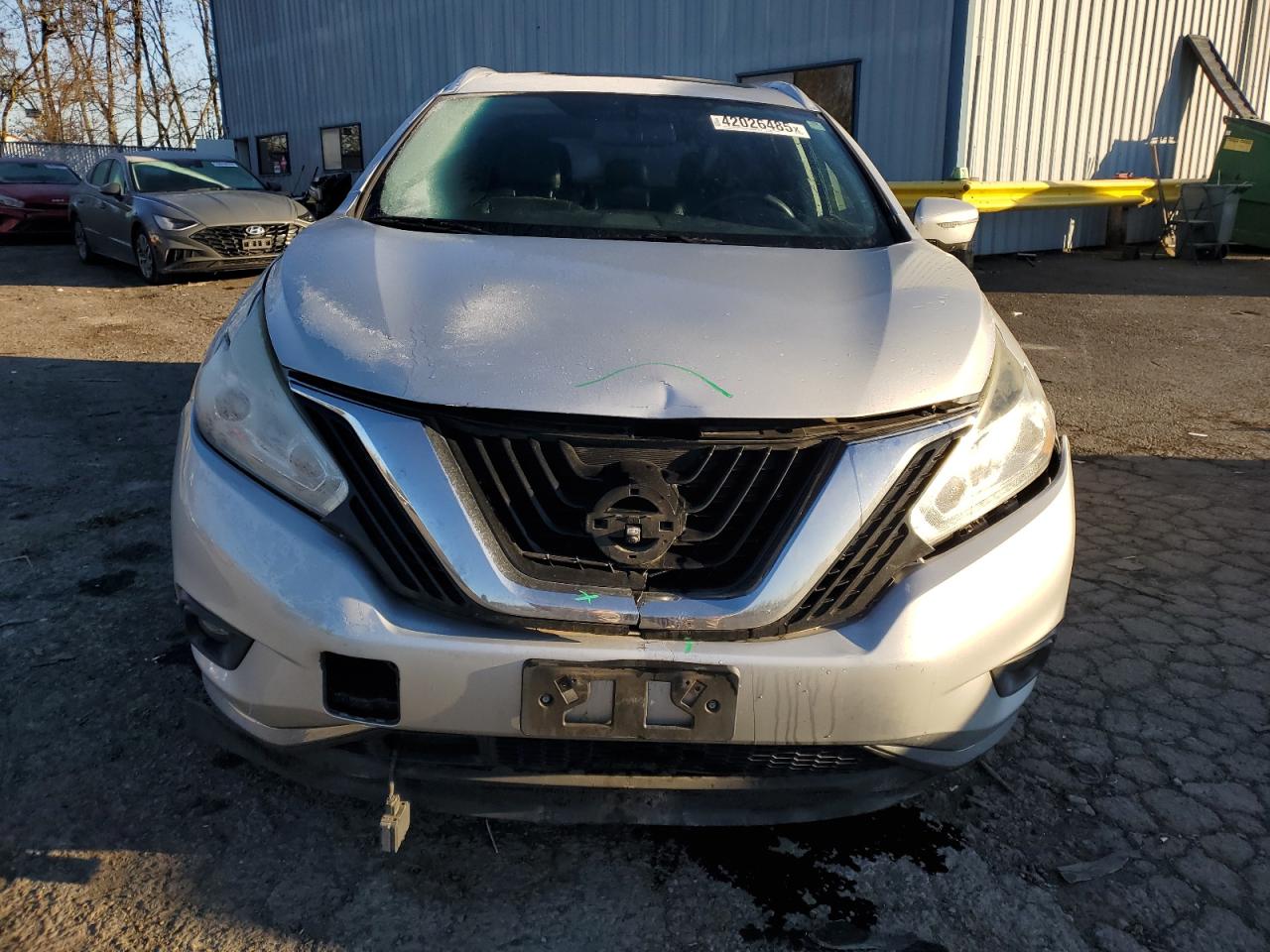 2016 Nissan Murano VIN 5N1CZ2MH2GN151929 Copart auction photo, front end / undercarriage damage thumbnail 5