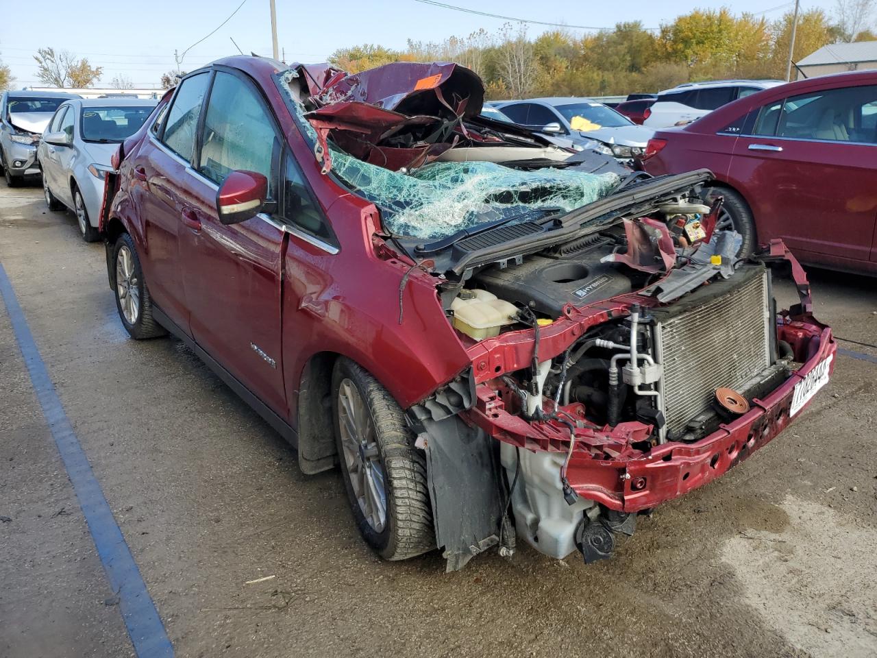 2014 Ford C-MAX VIN 1FADP5BUXEL504612 Copart auction photo, all over damage thumbnail 4