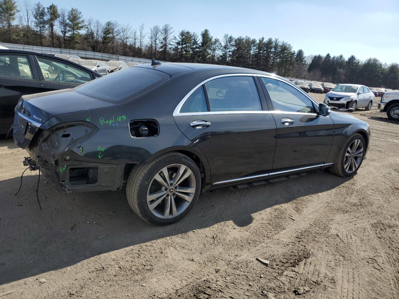 2019 Mercedes-Benz S-klasse VIN WDDUG6EB8KA440903 Copart auction photo, rear end damage thumbnail 3